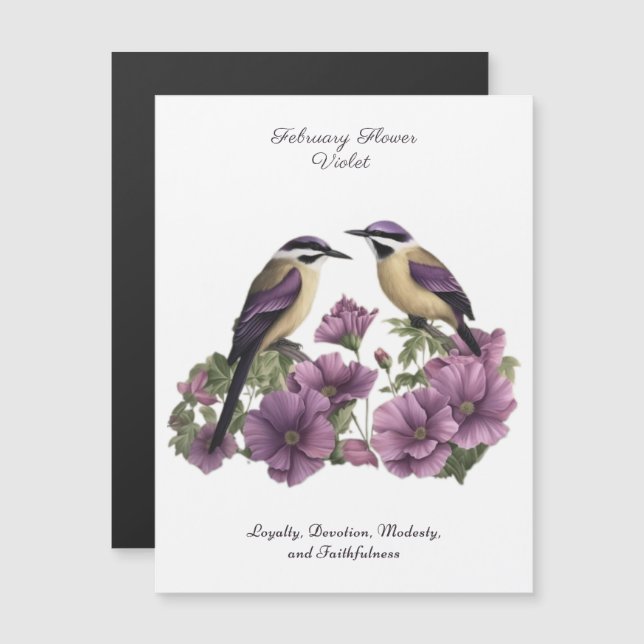 Födelsemånad Flower Personlig Birthday (Fram/baksida)