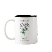 Födelsemånad Flower Violet Birthday Gift