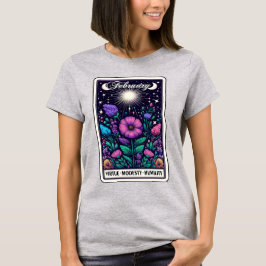 Födelsemånad Flower Violet T-Shirt
