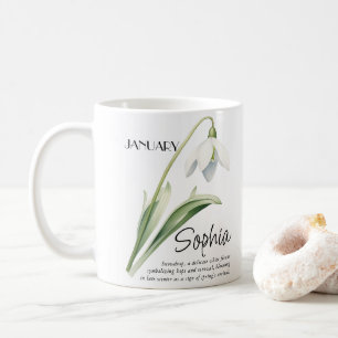 Födelsemånad Januari Blomma Personlig Kaffemugg