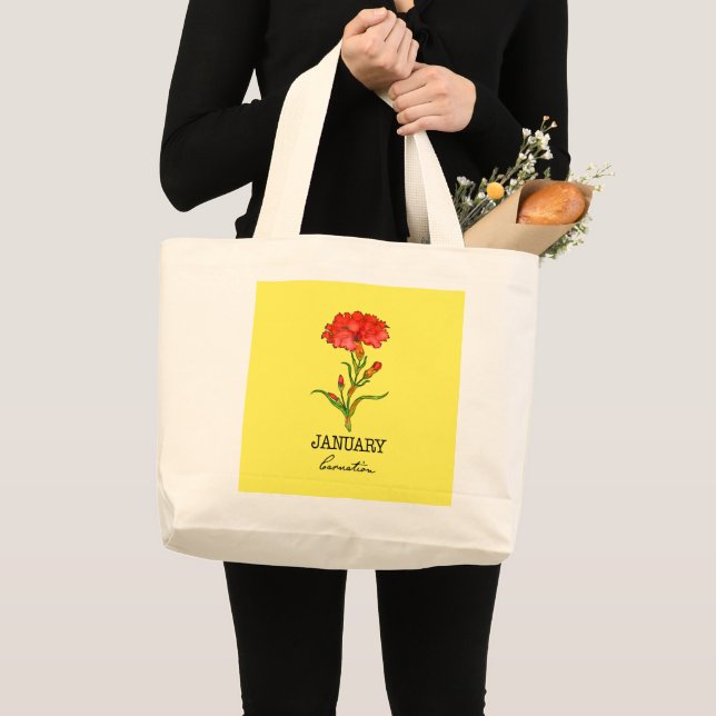 Födelsemånad januari jumbo tygkasse (Framsida (produkt))