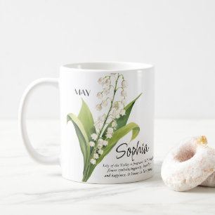 Födelsemånad Maj Blomma Personlig Kaffemugg