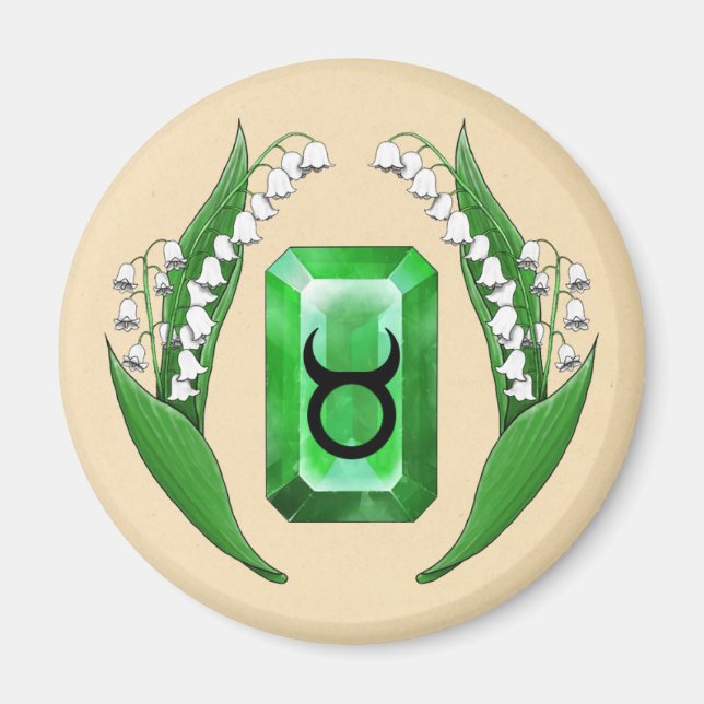 Födelsemånad maj Taurus Magnet (Framsidan)