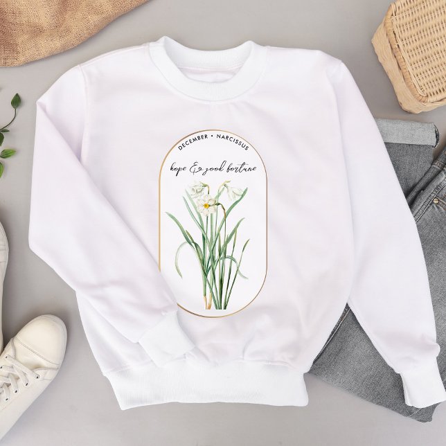 Födelsemånaden Födelsedag, december, Narcissus T Shirt (Birth Flower Month December Birthday Narcissus Sweatshirt)