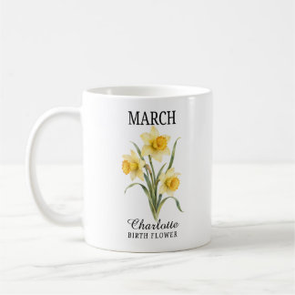 Födelsemånadens blomma för mars - Narciss Kaffemugg