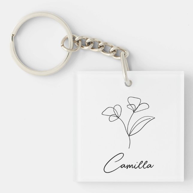 Födelsemånadsblomma anpassat namn, Personligt namn (Framsidan)