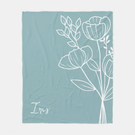 Födelsemånadsblomma, augusti Kalligrafi Namn Fleecefilt