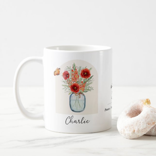 Födelsemånadsblomma Augusti Mugg (Med munk)