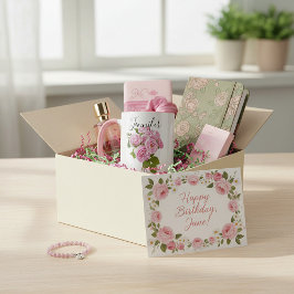 Födelsemånadsblomma - juni personlig mugg