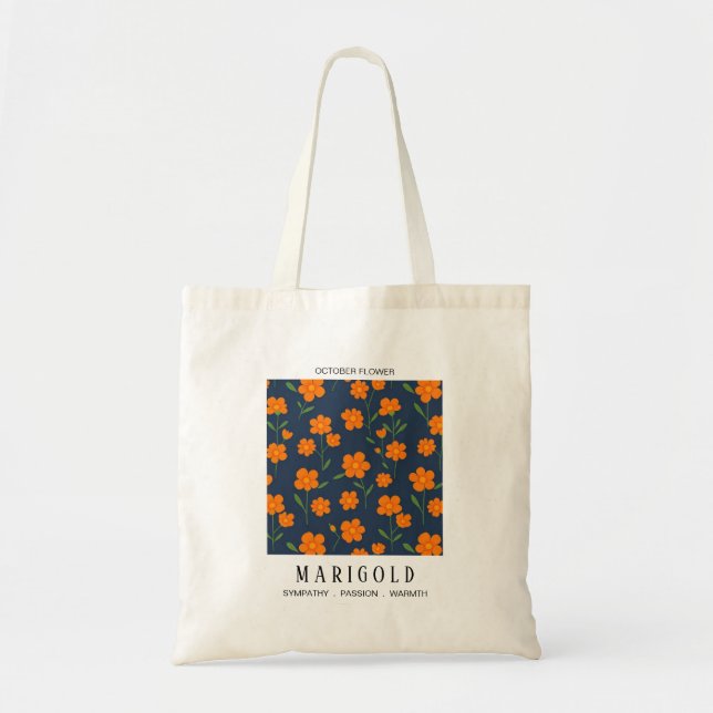 Födelsemånadsblomma Totebag, Botanisk Estetik C Tygkasse (Framsidan)
