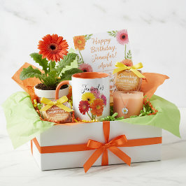 Födelsemånadsblomman-April personlig mugg