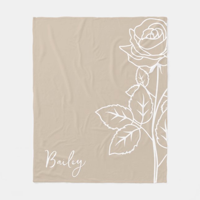 Födelsemånadsblomman, Junicalligrafi Namn Fleecefilt (Framsidan)