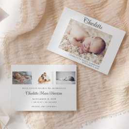 Födelsemeddelande om Baby-fotofoto Inbjudningar