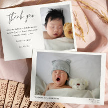 Födelsemeddelande om baby Foton Modern Calligraphy