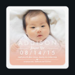 Födelsemeddelande om Instagram Square Flicka Meddelande<br><div class="desc">Blockering av flicka i rutt kvadrat med persikoöverlägg och anpassade.</div>