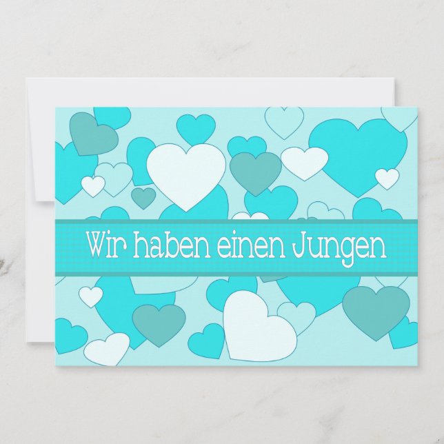 Födelsemeddelande om Pojke Meddelande (Framsida)