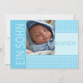 Födelsemeddelande om Pojke Meddelande