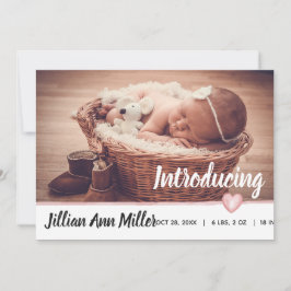 Födelsemeddelande om vattenfärghearter inbjudningar