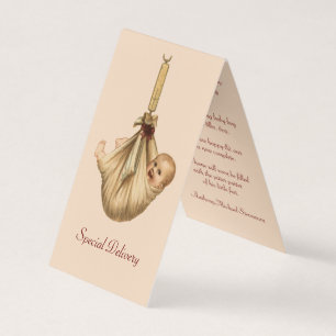 Födelsemeddelandet Antique "Speciell Delivery" Kort