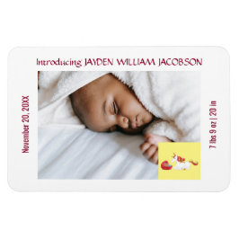 Födelsemeddelandet Cute Elegant Unicorn Birth Magnet