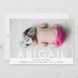 Födelsemeddelandet om Modern Flicka Photo Namn Meddelande