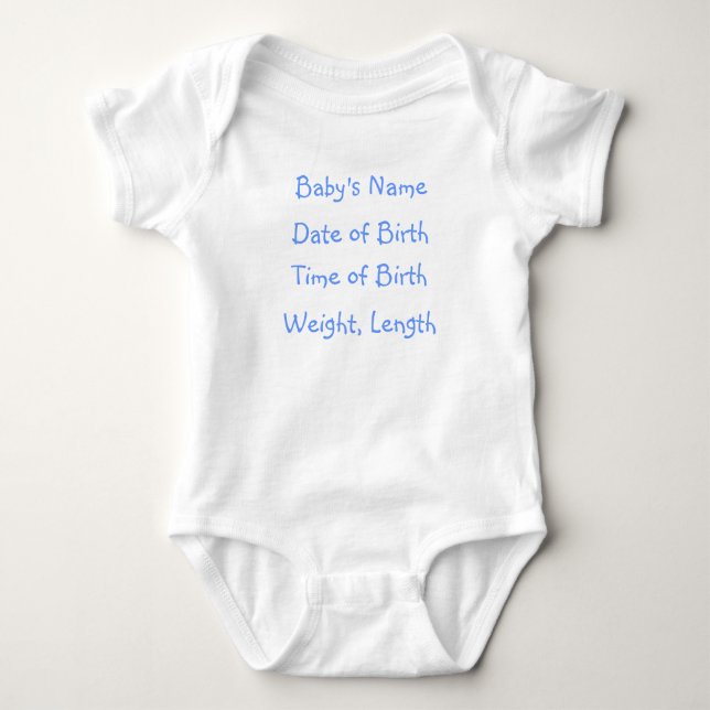 Födelsemeddelandet Onsie! Tee Shirt (Framsida)