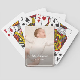 Födelseminnestecken Vitt Foto Namn Datum Casinokort