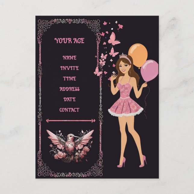 Födelsemodellen som du kan anpassa till vykort (Framsida)