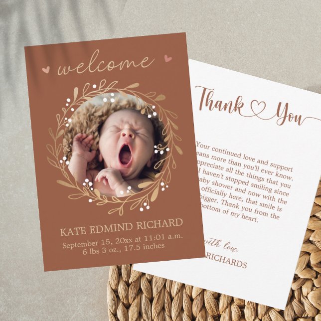 Födelsemottagelse Foto Välkommen Baby Meddelande (Skapare uppladdad)