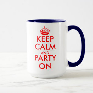 Födelsemugg med keep calm tema mugg