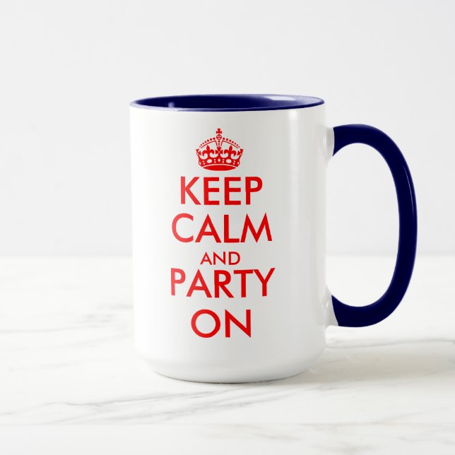 Födelsemugg med keep calm tema mugg (Höger)