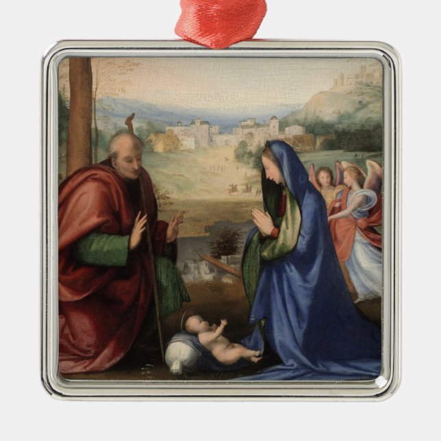 Födelsen av Fra Bartolommeo Julgransprydnad Metall (Framsidan)