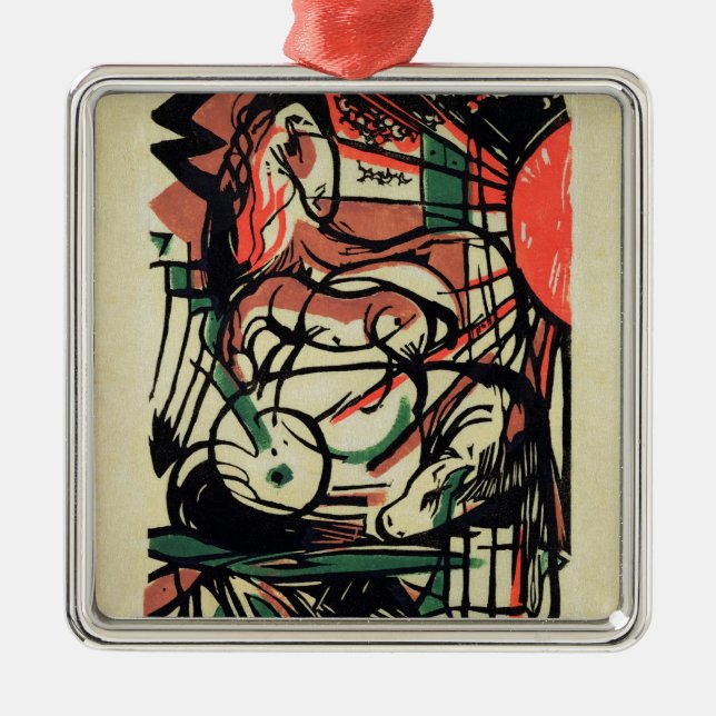 Födelsen av hästen, 1913 julgransprydnad metall (Framsidan)