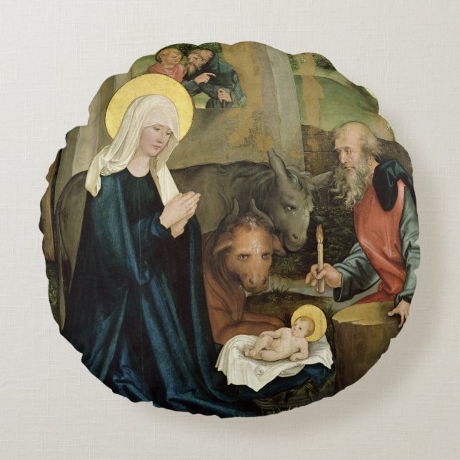 Födelsen av Kristus Rund Kudde (Framsidan)