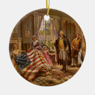 Födelsen av old glory av Percy Moran Julgransprydnad Keramik