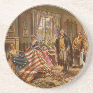 Födelsen av old glory av Percy Moran Underlägg