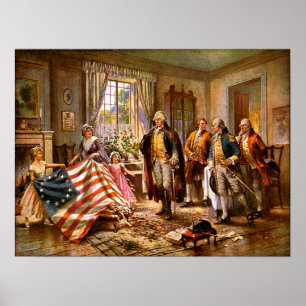 "Födelsen av old glory" - Circa 1917 Poster