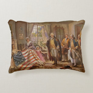Födelsen av old glory prydnadskudde