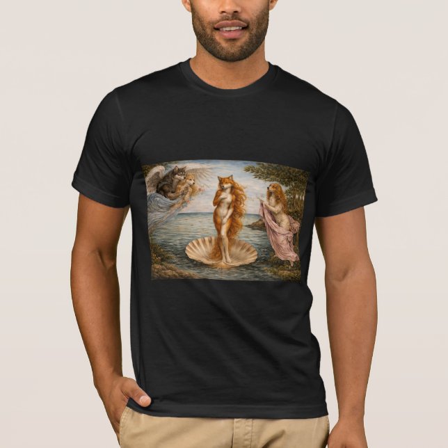 Födelsen av Pälsig Venus T Shirt (Framsida)