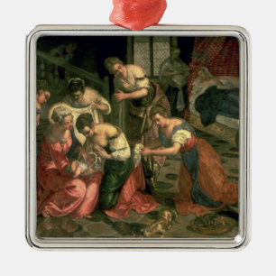 Födelsen av St John det baptistiskt, 1550-59 Julgransprydnad Metall