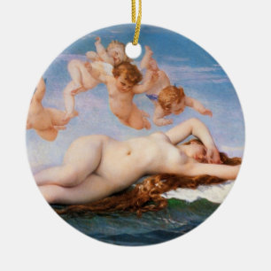 Födelsen av Venus av Alexandre Cabanel från 1863 Julgransprydnad Keramik