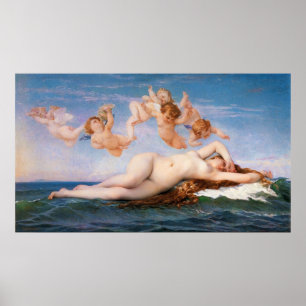 Födelsen av Venus av Alexandre Cabanel från 1863 Poster