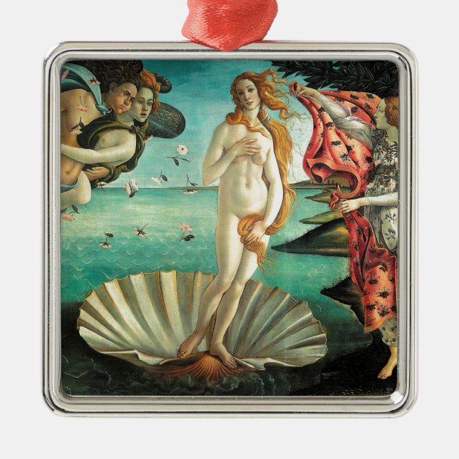 Födelsen av Venus - klassikerkonst vid Botticelli Julgransprydnad Metall (Framsidan)