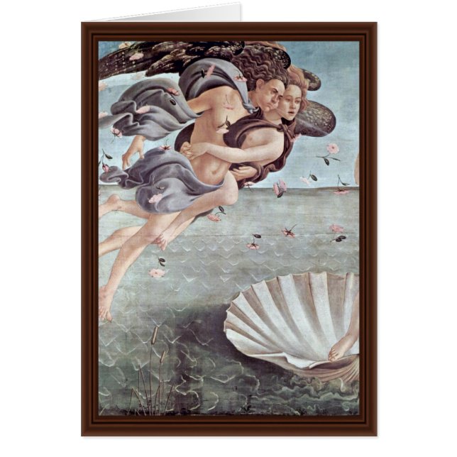 Födelsen av Venus specificerar vid Botticelli Hälsningskort (Framsidan)