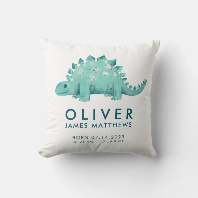 Födelseort Dinosaur Pojke Kudde (Framsida)