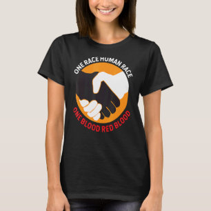 Födelseort en Tävling Human Tävling Ett blod Rött T Shirt