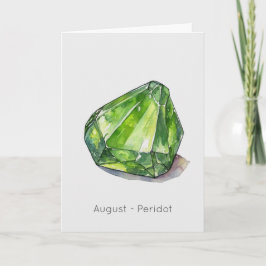 Födelseort i augusti, peridot Grattis på födelseda Kort