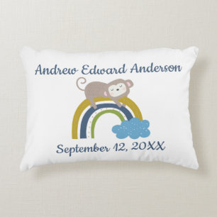 Födelseort: Regnbåge Sleeping Animal Baby Gift Prydnadskudde