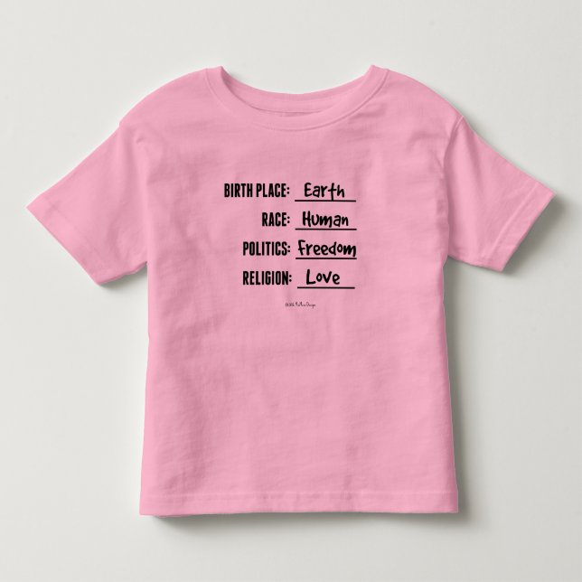 Födelseortjordsmåbarn rufsar utslagsplatsen t-shirt (Framsida)