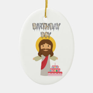 födelsepojke jesus christmas julgransprydnad keramik